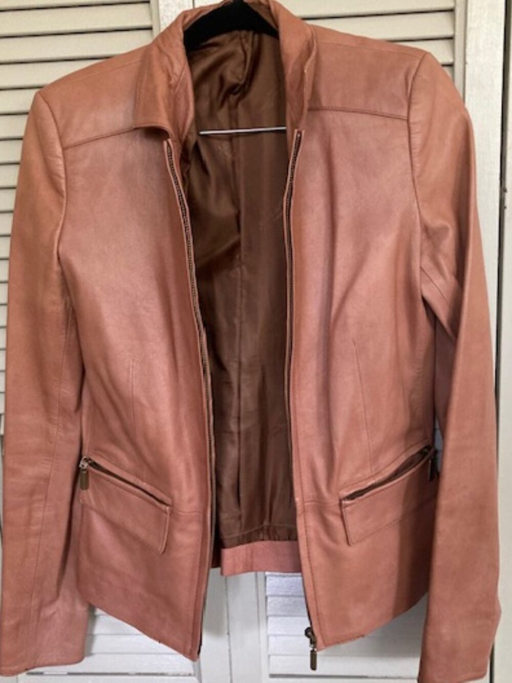 Tan Leather Jacket - made in Italy